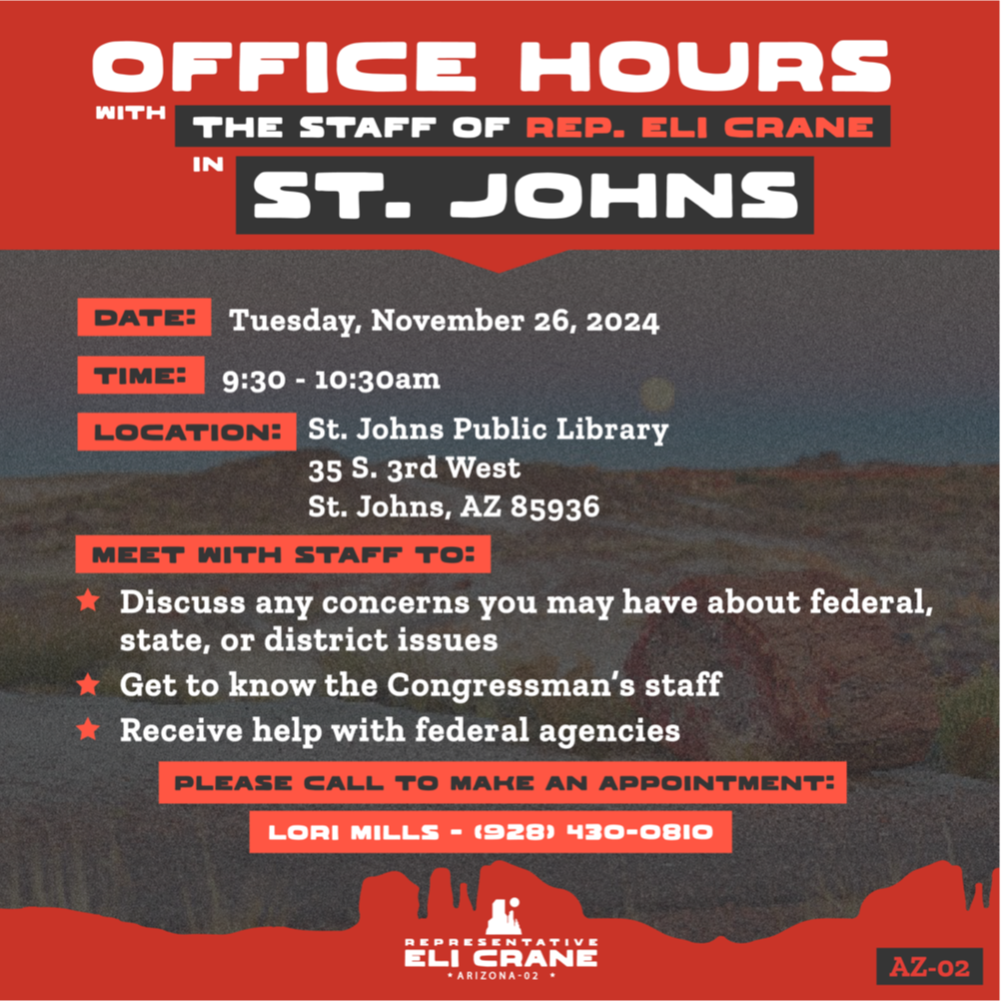 Updated Lori Office Hours - St. Johns (Nov. 2024)