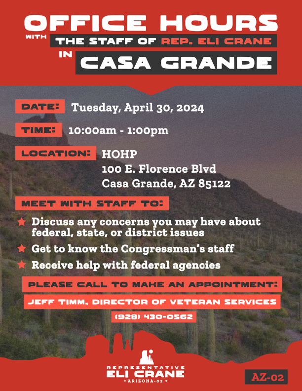 Jeff Timm Casa Grande Office Hours